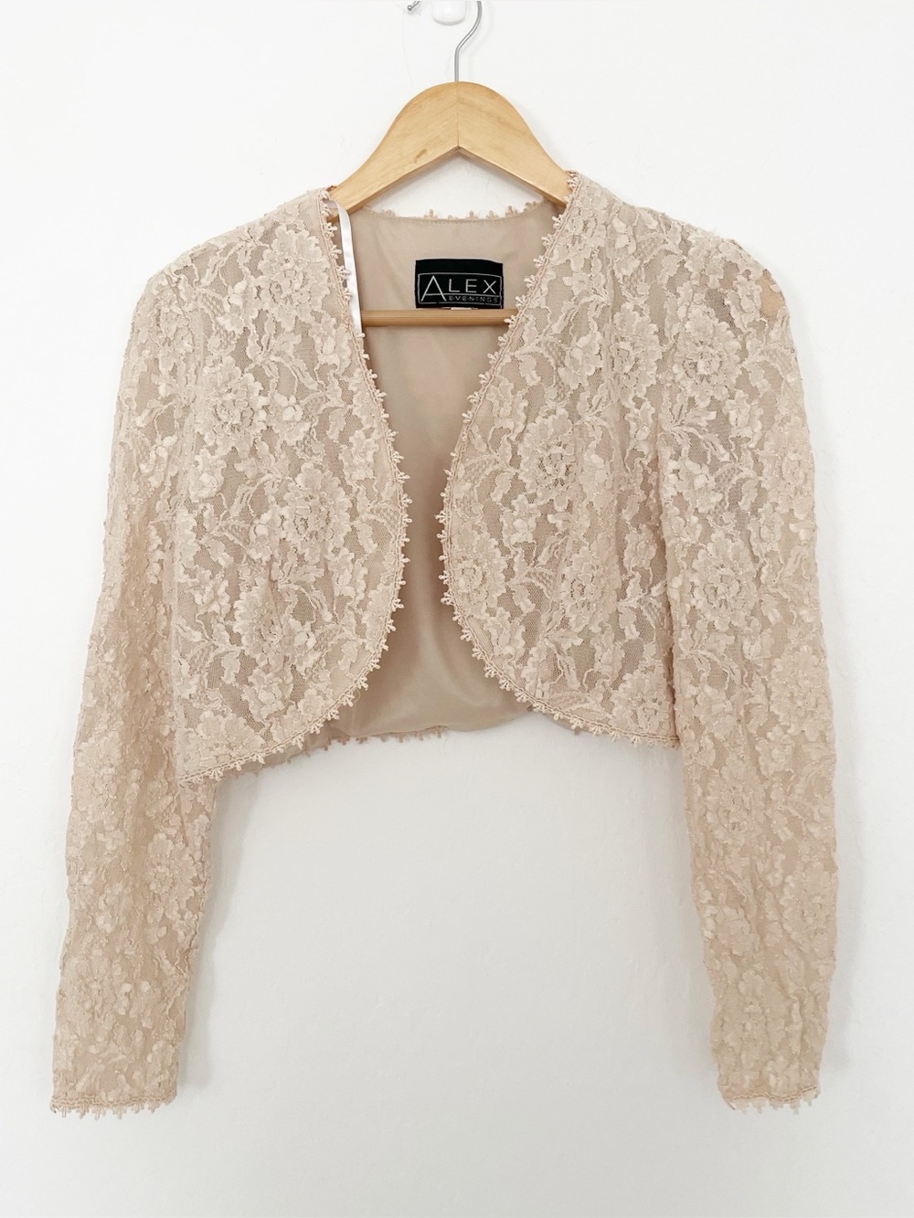 Alex evenings floral lace vintage shawl size 12